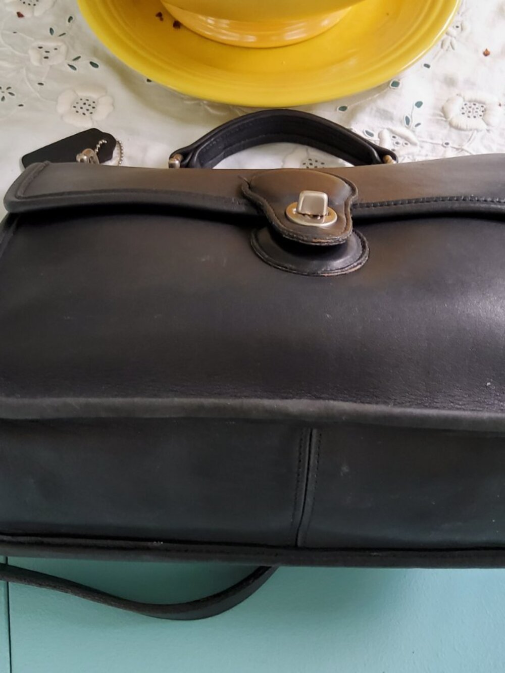 Vintage Coach Willis Crossbody Bag in Black with Nickel 9927 + Hangtag - Picture 3 of 15